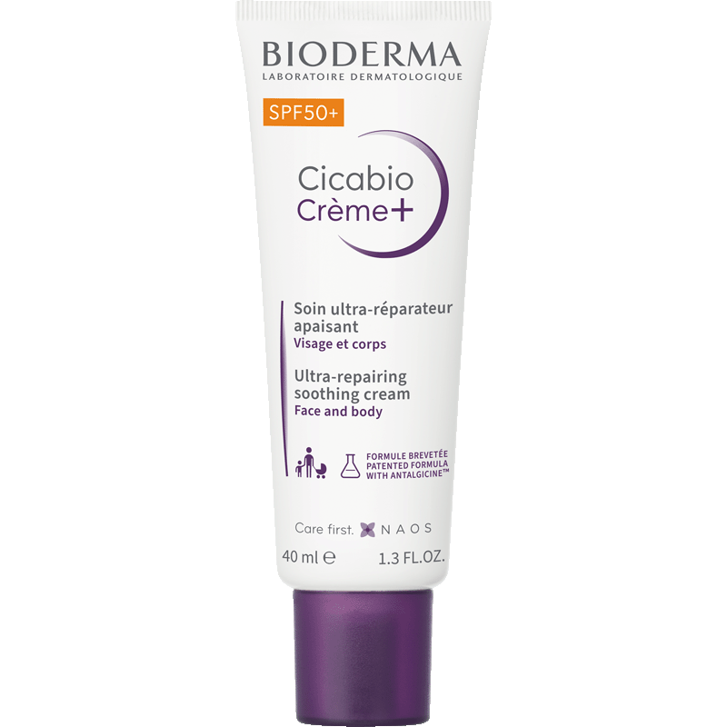 Cicabio Crème+ SPF50+ | Ultra-repairing soothing cream for weakened and  irritated skin exposed to UVs to get rid of scars