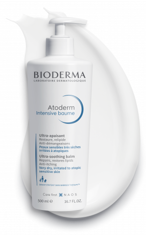 BIODERMA product photo, Atoderm Intensive Baume 500ml, moisturizing balm for dry skin