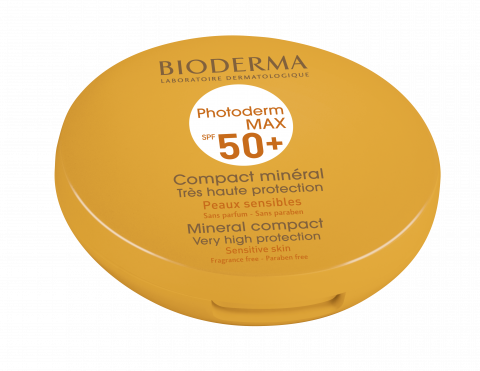 BIODERMA product photo, Photoderm MAX Compact SPF 50+ 10g, sun cream for sensitive skin