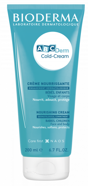 BIODERMA product photo, ABCDerm Cold-cream 200ml baby moisturizer, dry skin